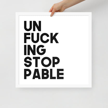 RILEY RU - Unstoppable - Framed poster