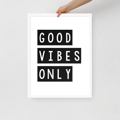 RILEY RU - Good Vibes Only - Framed poster
