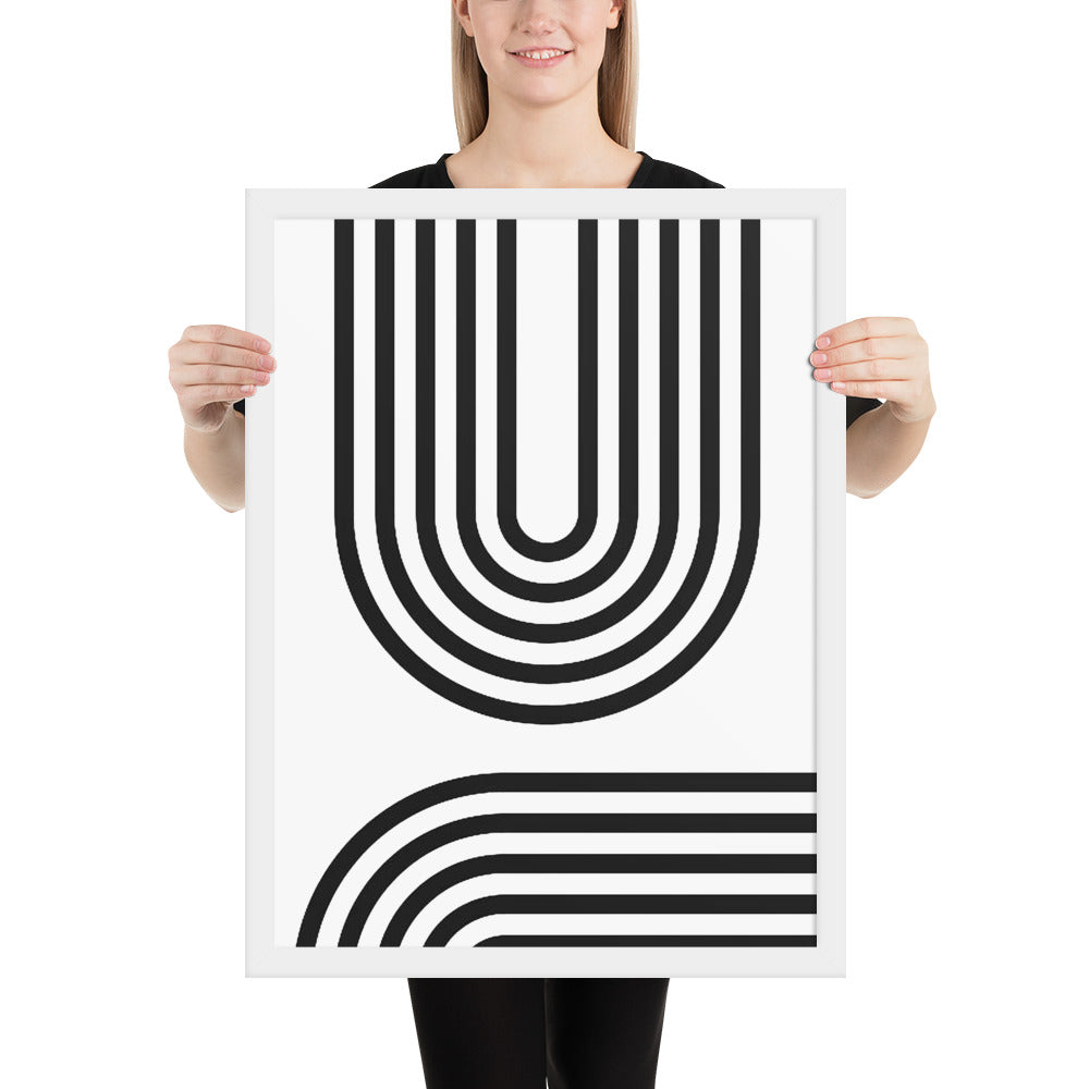 RILEY RU - Geometric - Framed poster