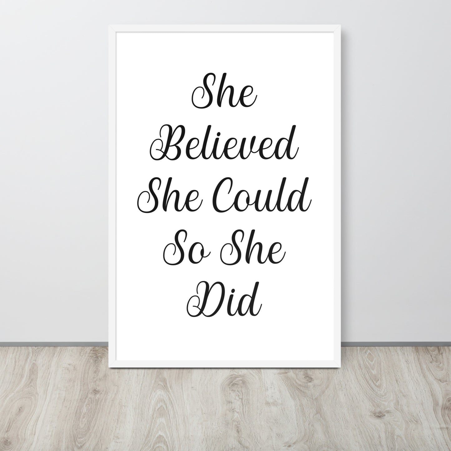 RILEY RU - She Believed She Could - Framed poster