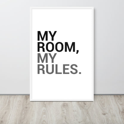 RILEY RU - My Room My Rules - Framed poster
