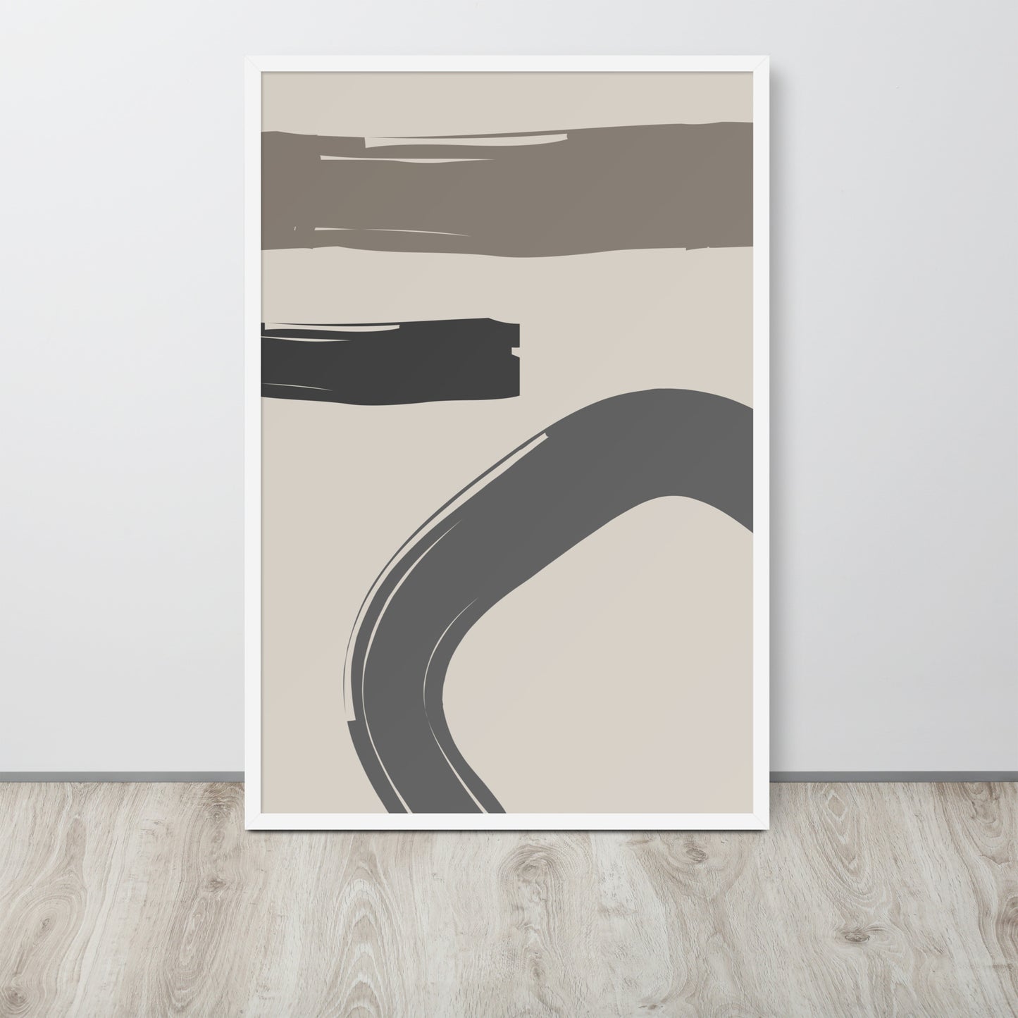 RILEY RU - Abstract Brush - Framed poster
