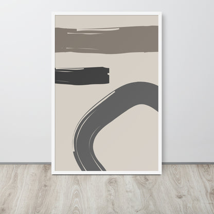 RILEY RU - Abstract Brush - Framed poster