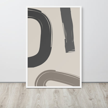 RILEY RU - Abstract Brush - Framed poster