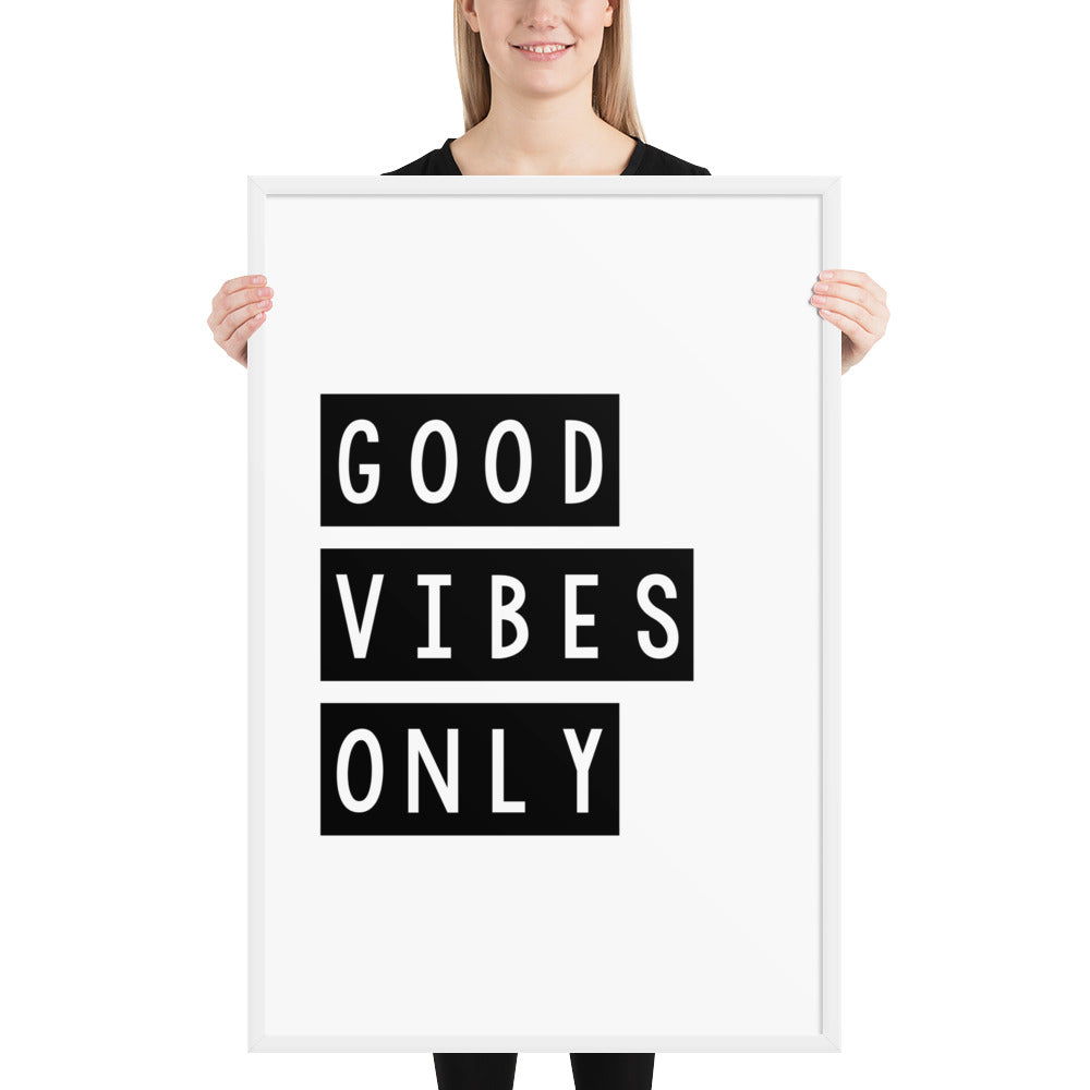 RILEY RU - Good Vibes Only - Framed poster