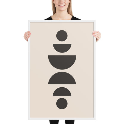 RILEY RU - Geometric Circles - Framed poster