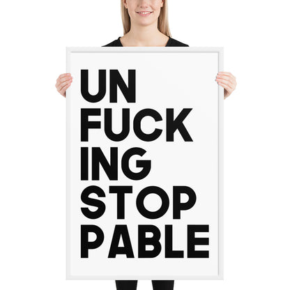 RILEY RU - Unstoppable - Framed poster