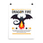 Dragon-themed product packaging with 'Dragon Fire' branding on a white background.