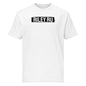 White t-shirt with 'RILEY RU' text on a white background
