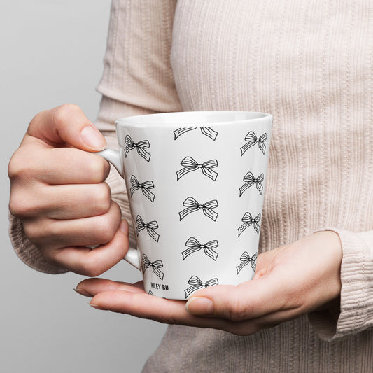 RILEY RU Sketched Bows - Latte mug 12oz