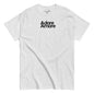 Gray t-shirt with 'Adore Amore' text on a white background