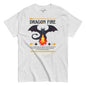 Gray t-shirt with a dragon graphic and 'Dragon Fire' text on a white background