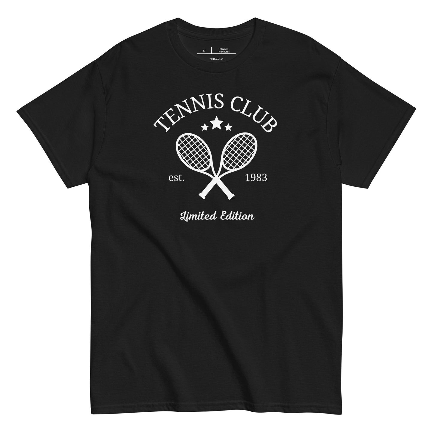 Black t-shirt with a graphic of a tent and text 'My weekends are in tents' on a white background