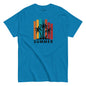 Blue t-shirt with 'Summer' and palm tree design on a white background