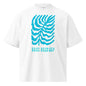 White t-shirt with blue graphic design and 'Be Kind' text on a white background