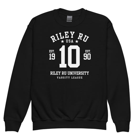 Black sweatshirt with a white on a white background